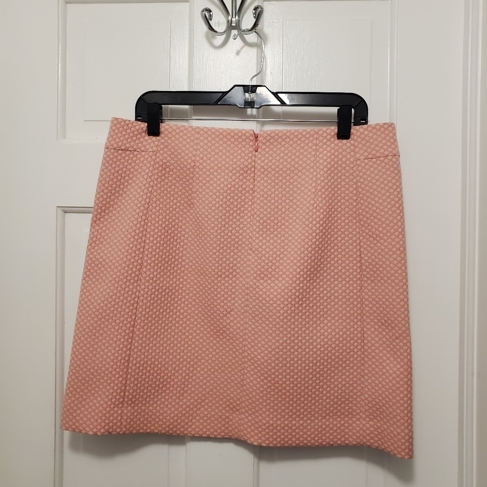 NWT Ann Taylor LOFT PINK & OFF WHITE POLKA DOT SKIRT SIZE 12P, Retail $59.50 - Picture 2 of 7